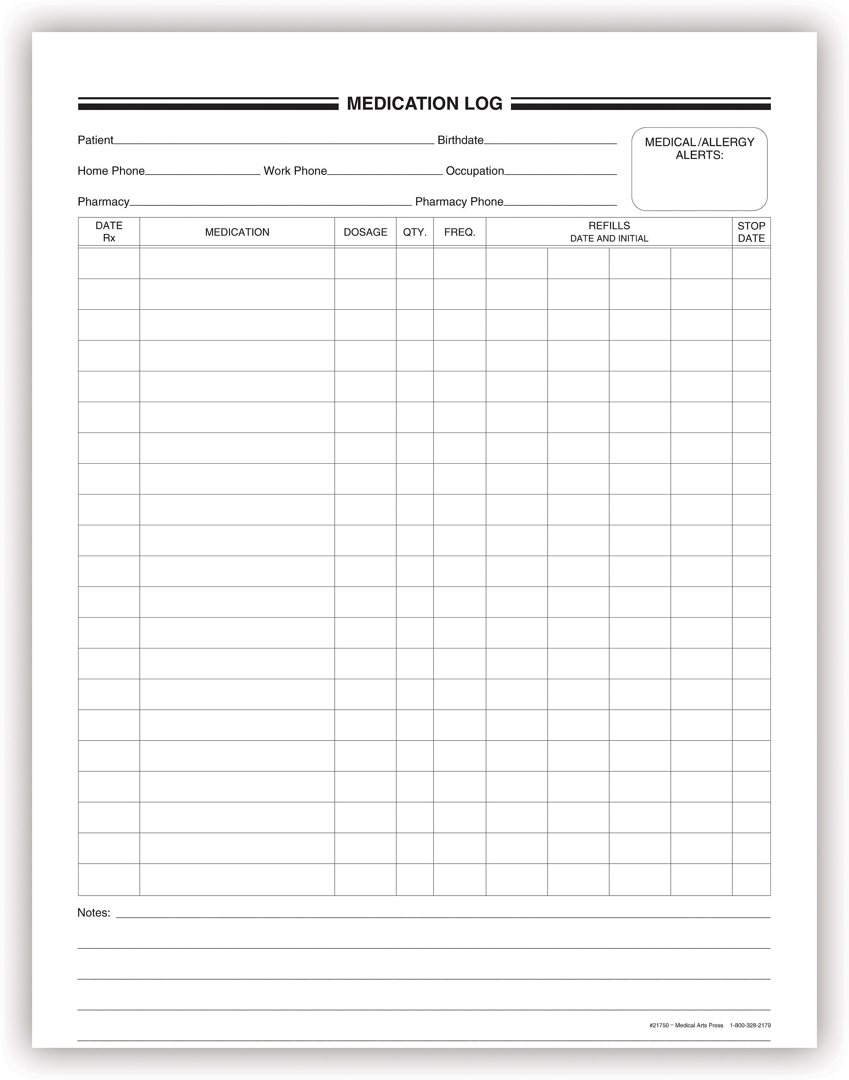 Medical Arts Press® Medication Log