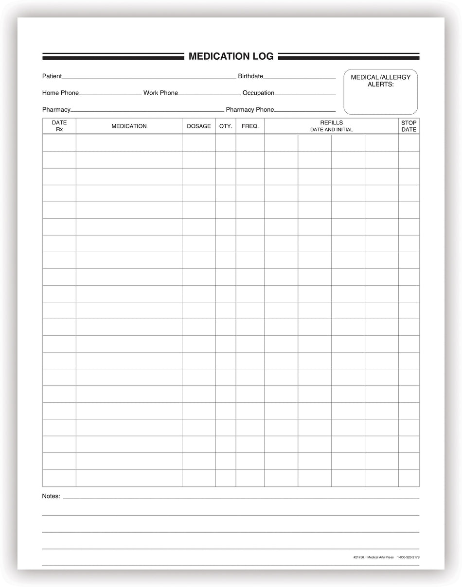 Medical Arts Press® Medication Log