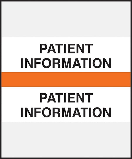 Medical Arts Press® Standard Preprinted Chart Divider Tabs, Patient Information, Orange