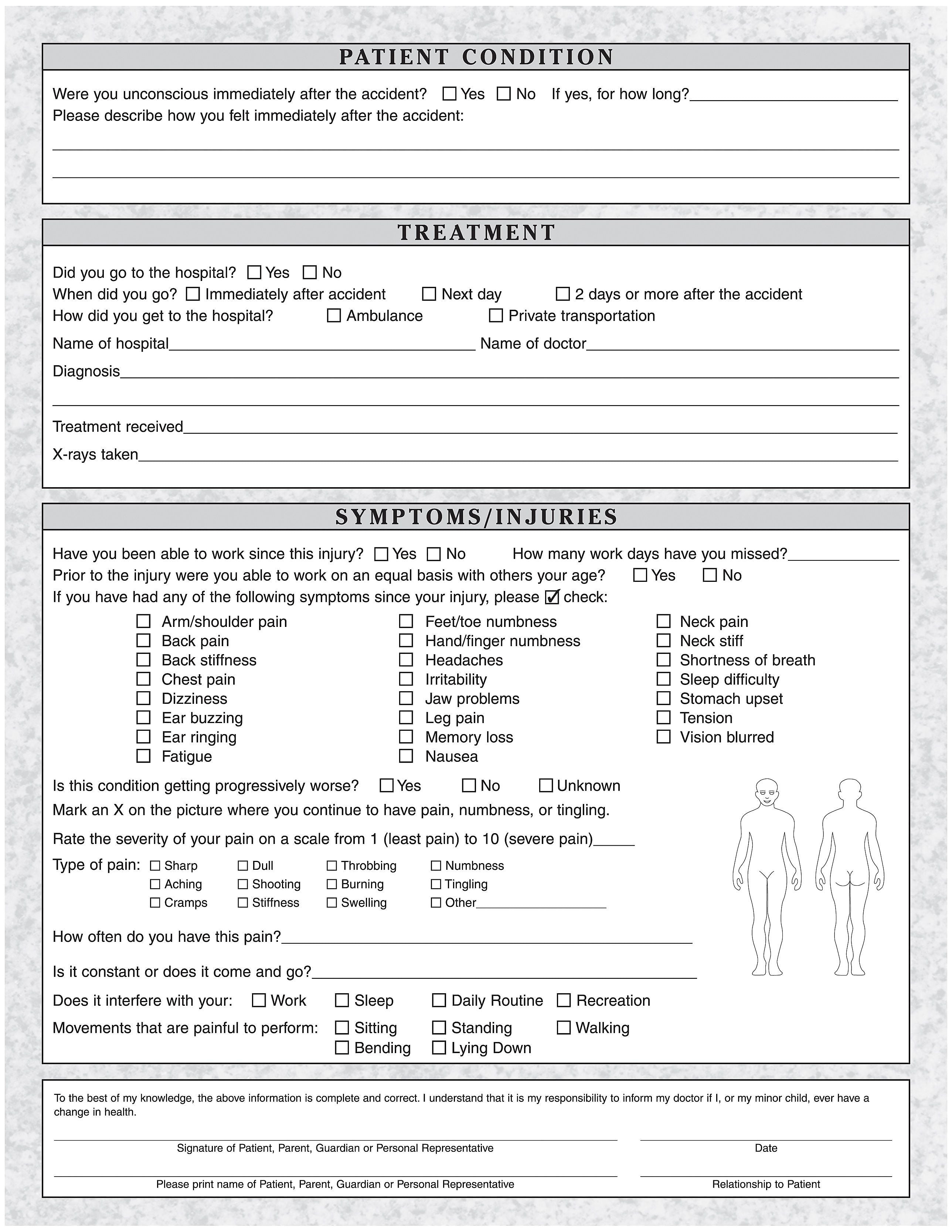Medical Arts Press® Vehicle Accident Information Form
