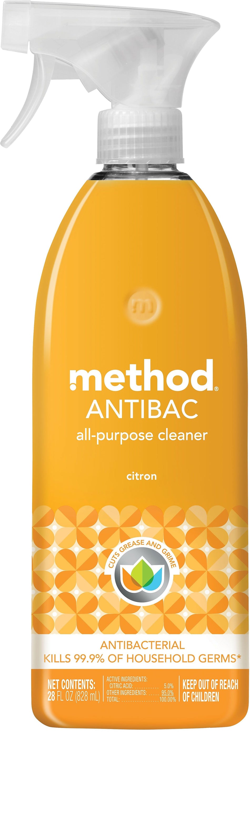 Method® Disinfectant Antibacterial Spray, Citron, 28 Oz.