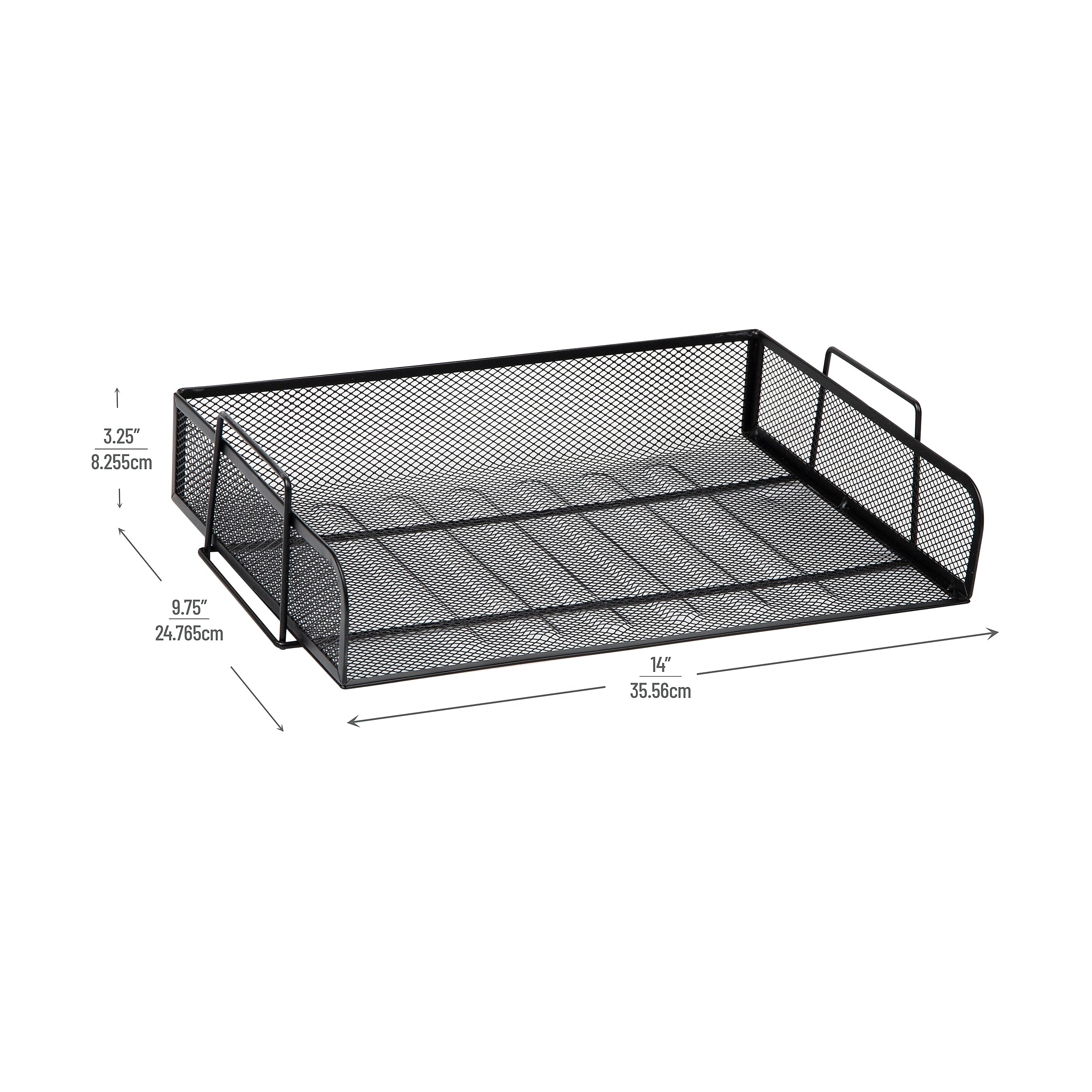 Mind Reader 4-Tier Stackable Paper Desk Tray Organizer, Metal, 4/Pack