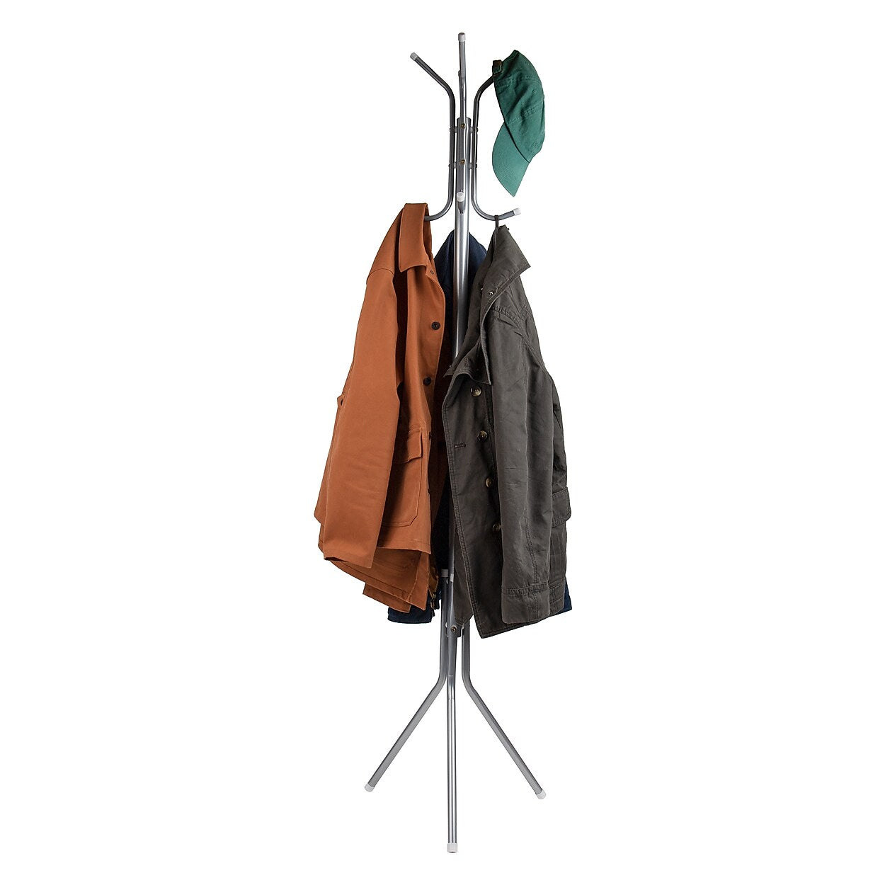 Mind Reader Coat Rack Freestanding Coat Tree, Silver, Metal