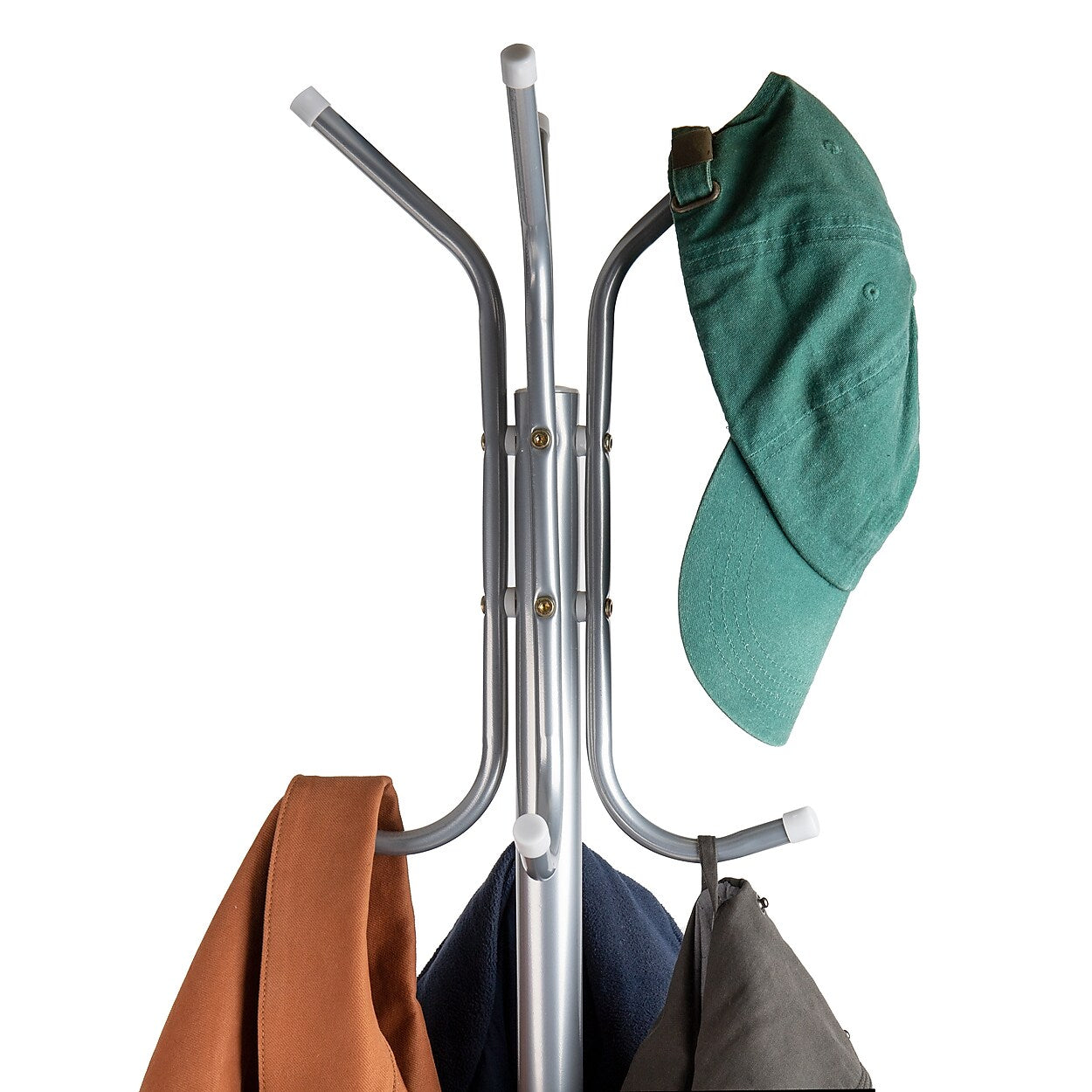 Mind Reader Coat Rack Freestanding Coat Tree, Silver, Metal