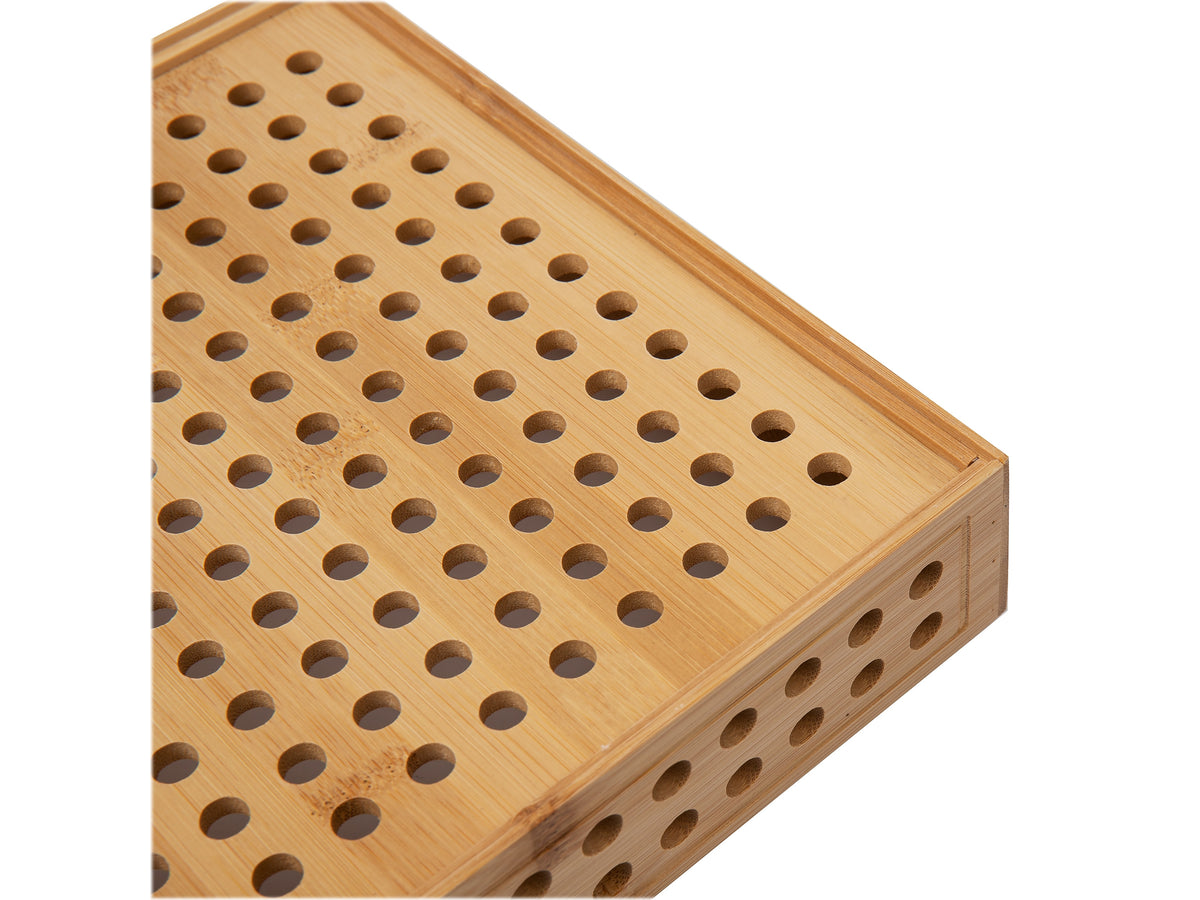 Mind Reader Lattice Collection Bamboo Paper Tray and Pen Cup Set, Light Brown