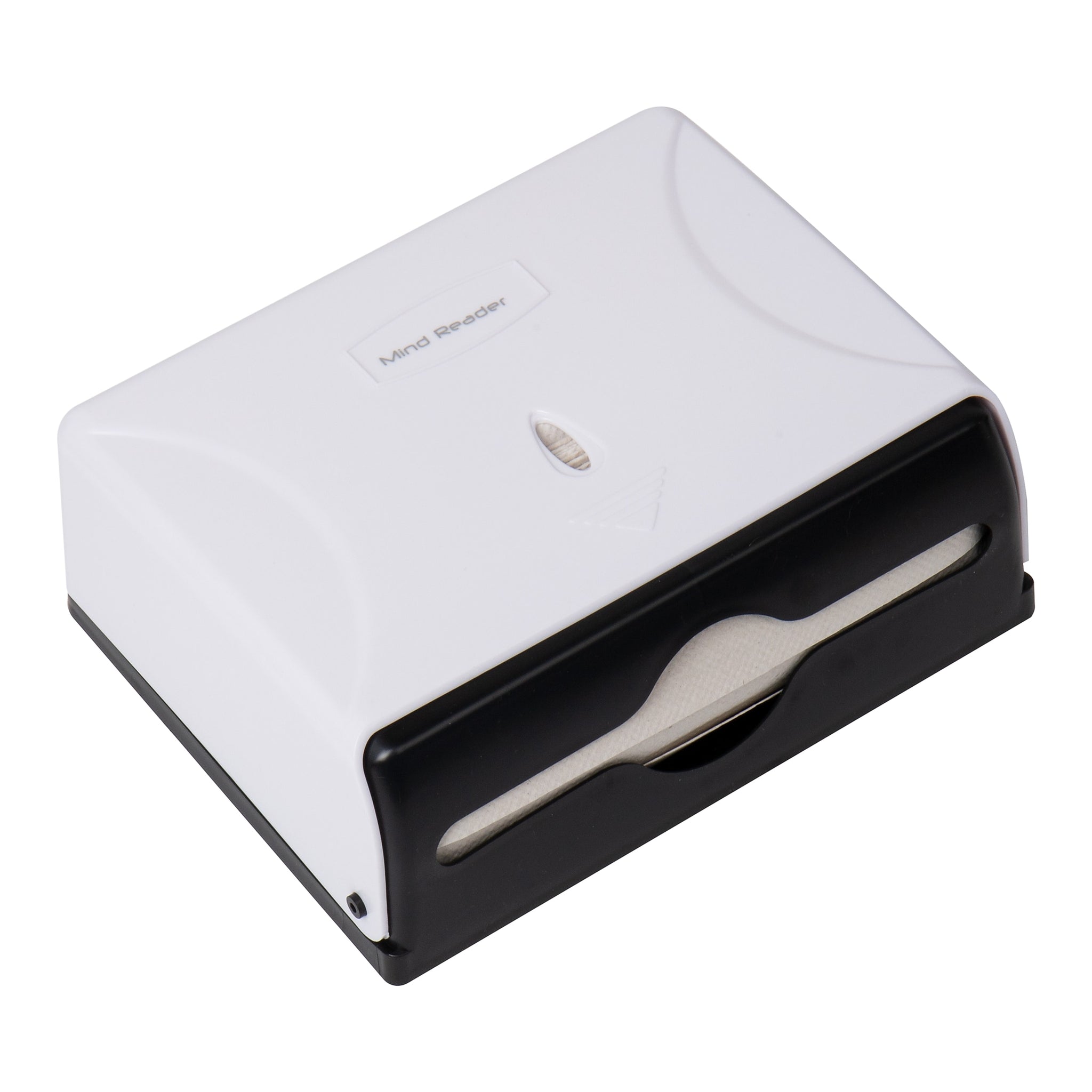 Mind Reader Wall Mount Paper Towel Dispenser, White
