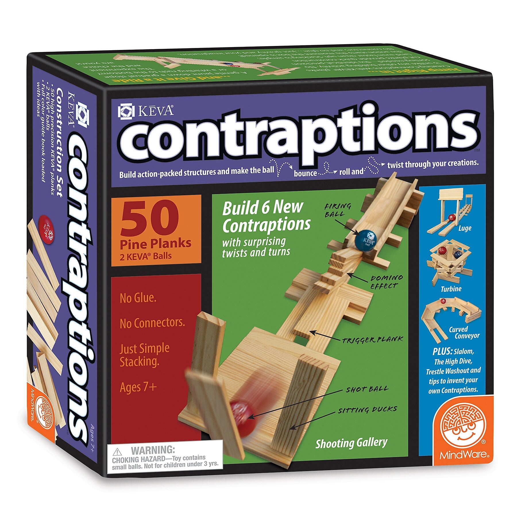 MindWare® KEVA Pine Planks Contraptions Building Set - 50 Pieces