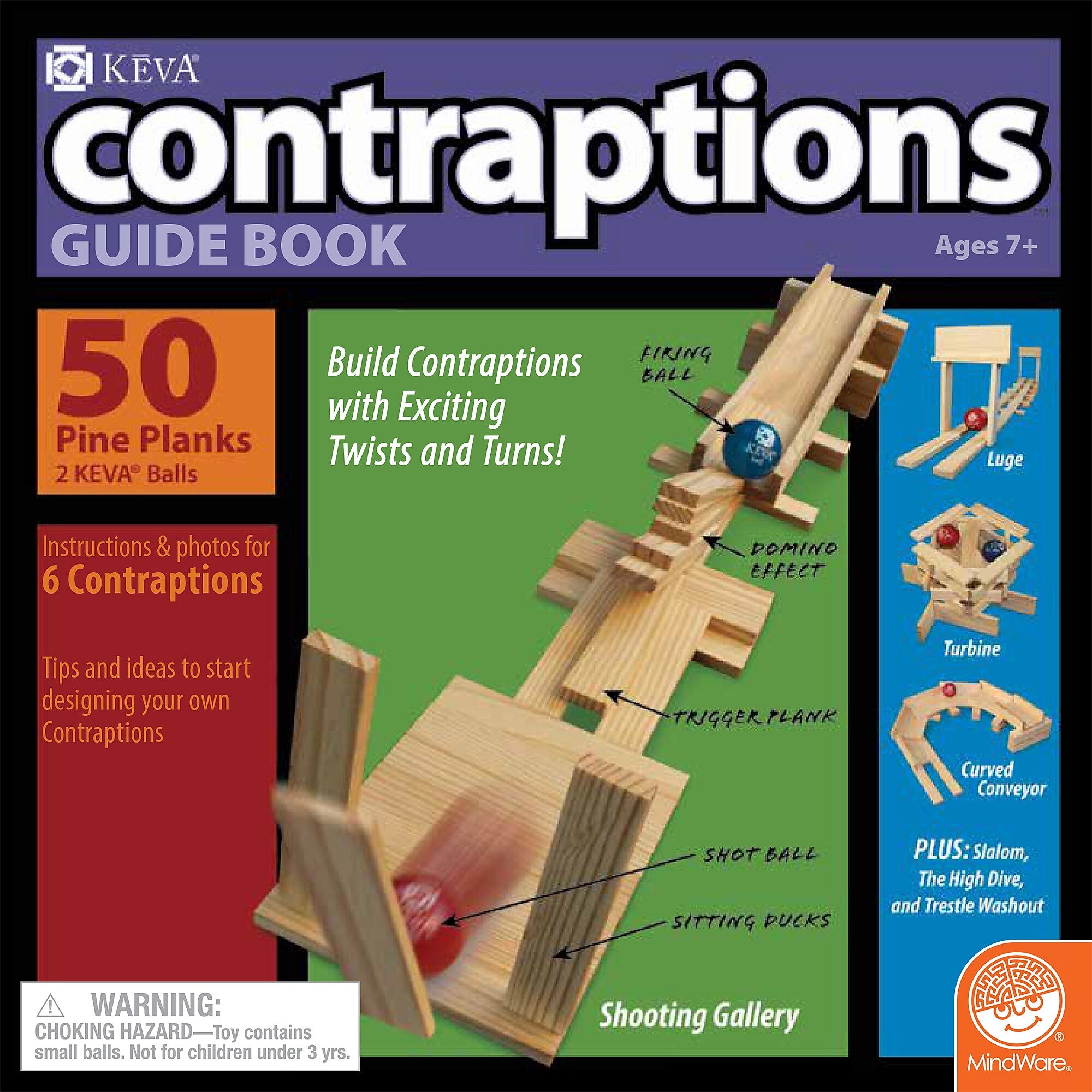 MindWare® KEVA Pine Planks Contraptions Building Set - 50 Pieces