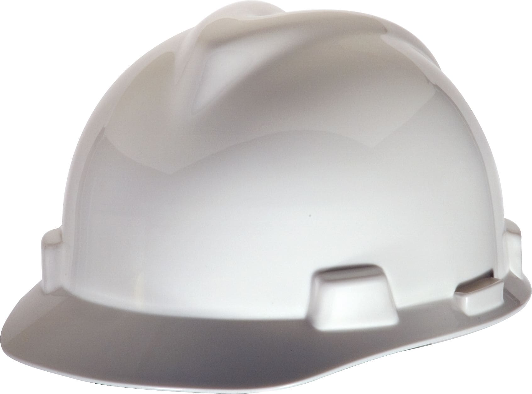 Mine Safety Appliances V-Gard 500 Polyethylene 6-Point Ratchet Suspension Short Brim Bump Cap, White