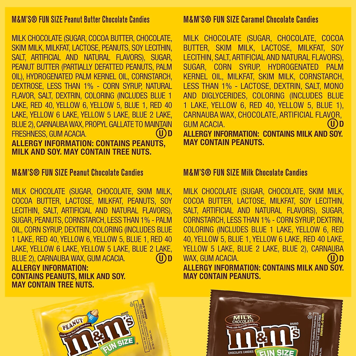 M&M's Lovers Snack Size Variety Milk Chocolate Pieces, 30.05 oz., 55