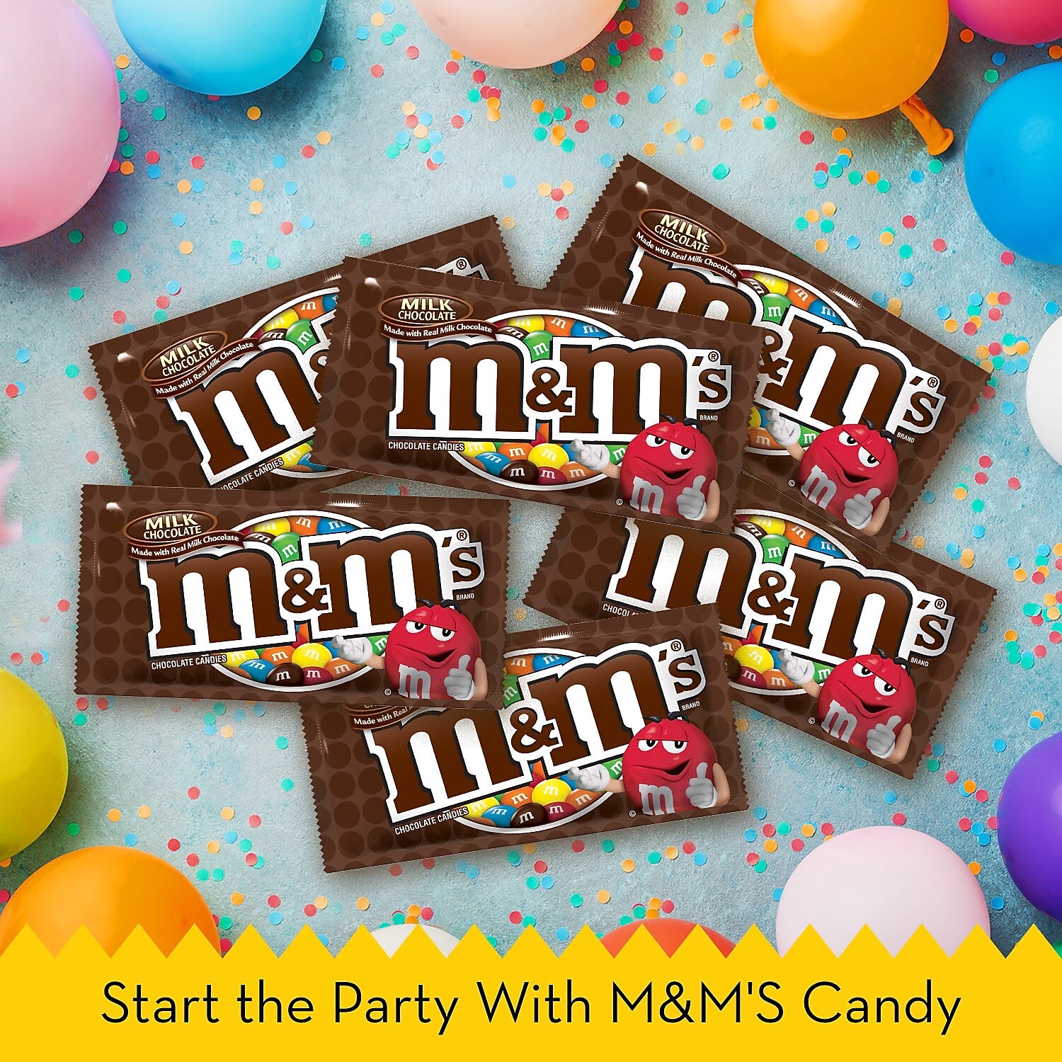 M&M's Milk Chocolate Pieces, 1.69 oz., 36/Box