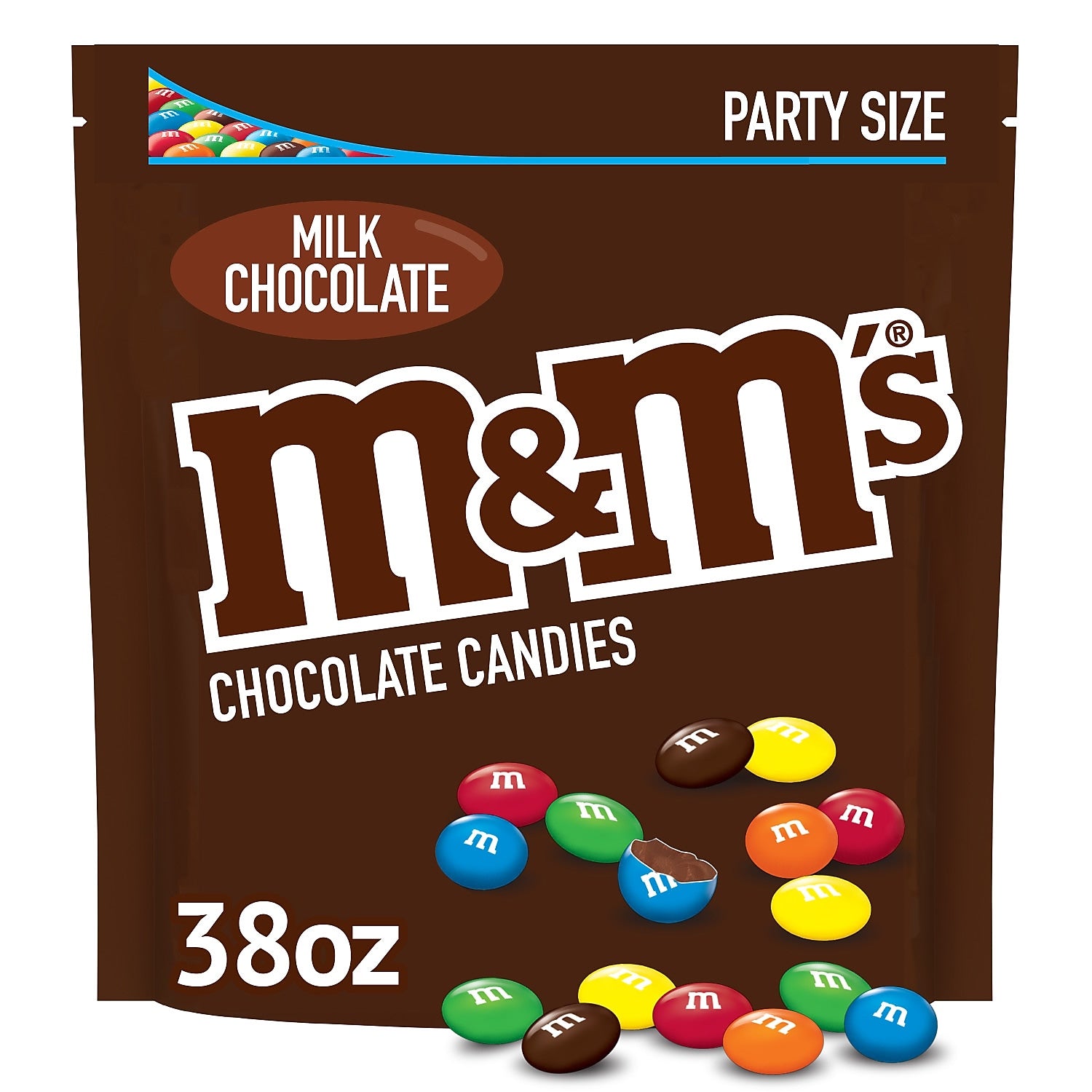 M&M's Party Size Milk Chocolate Candy Pieces, 38 oz.