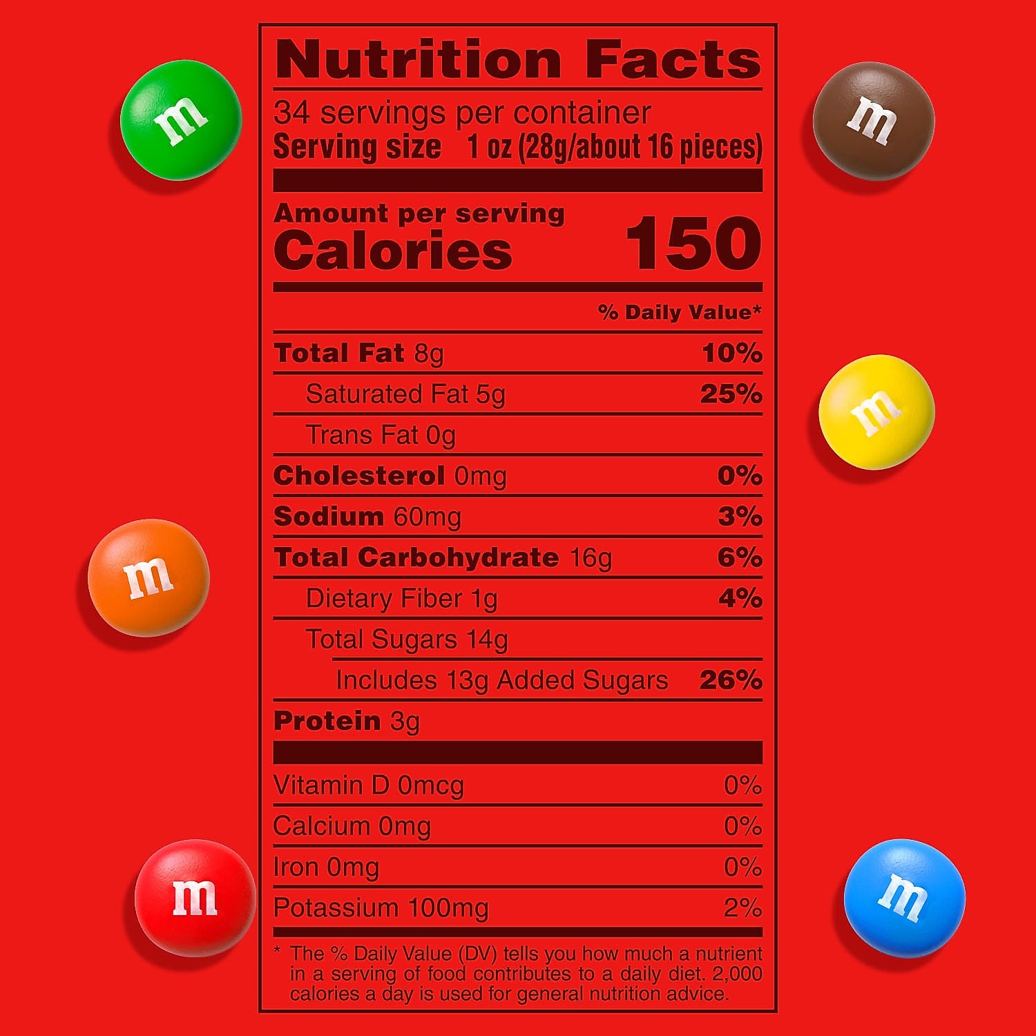 M&M's Party Size Peanut Butter Milk Chocolate Candy Pieces, 34 oz.