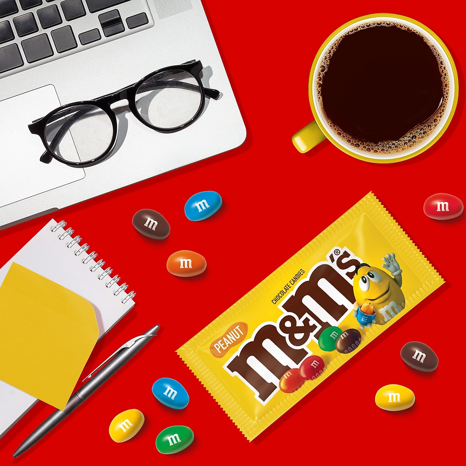 M&M's Peanut Milk Chocolate Pieces, 1.74 oz., 48/Box