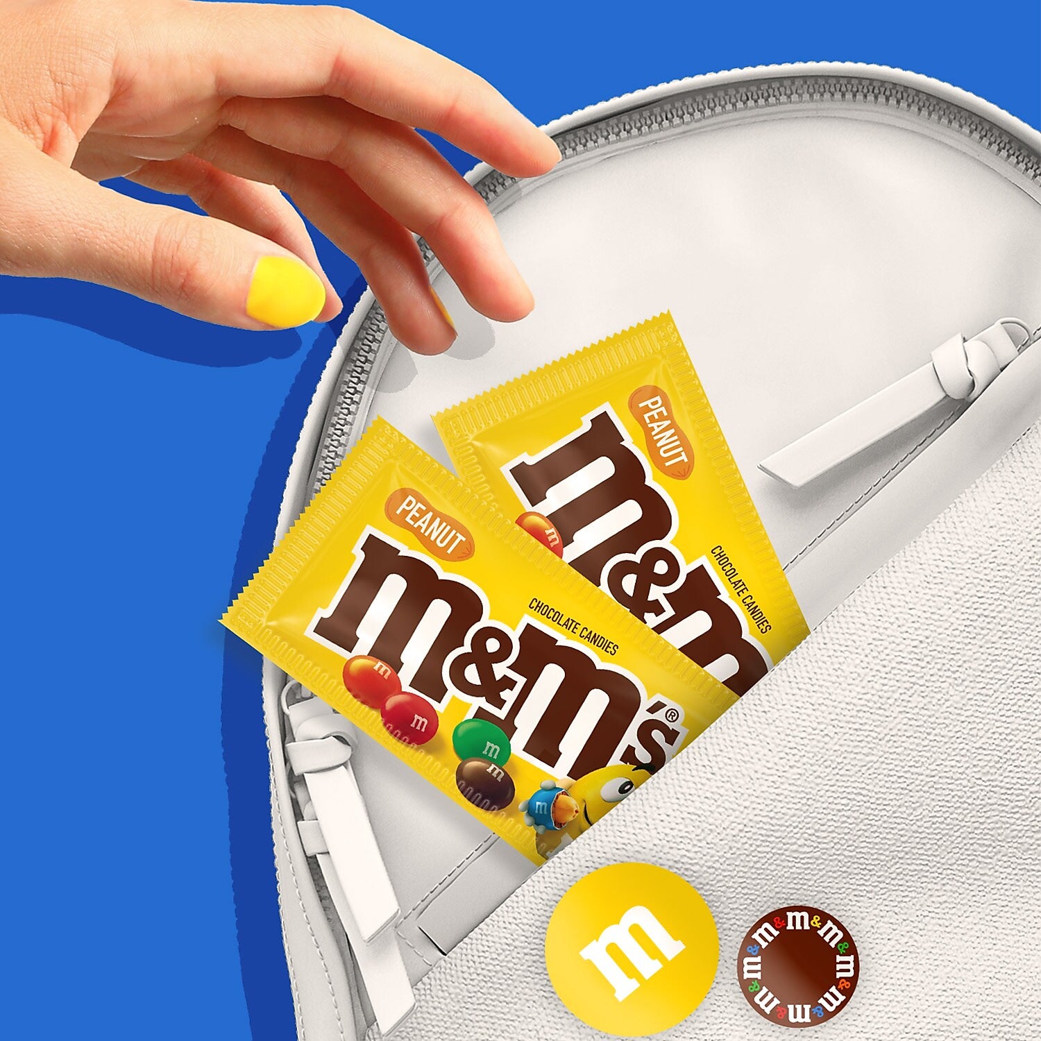 M&M's Peanut Milk Chocolate Pieces, 1.74 oz., 48/Box