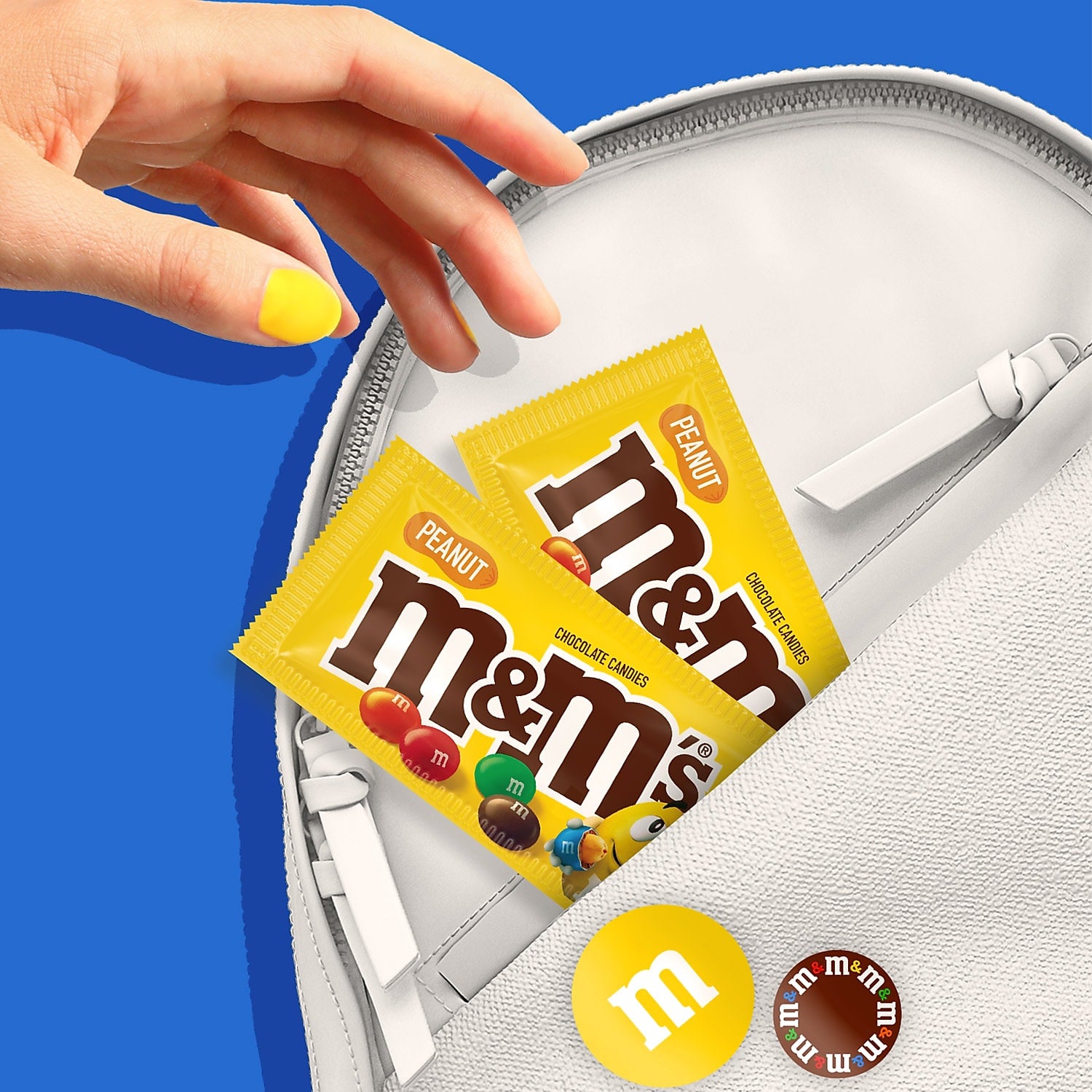 M&M's Peanut Milk Chocolate Pieces, 1.74 oz., 48/Box