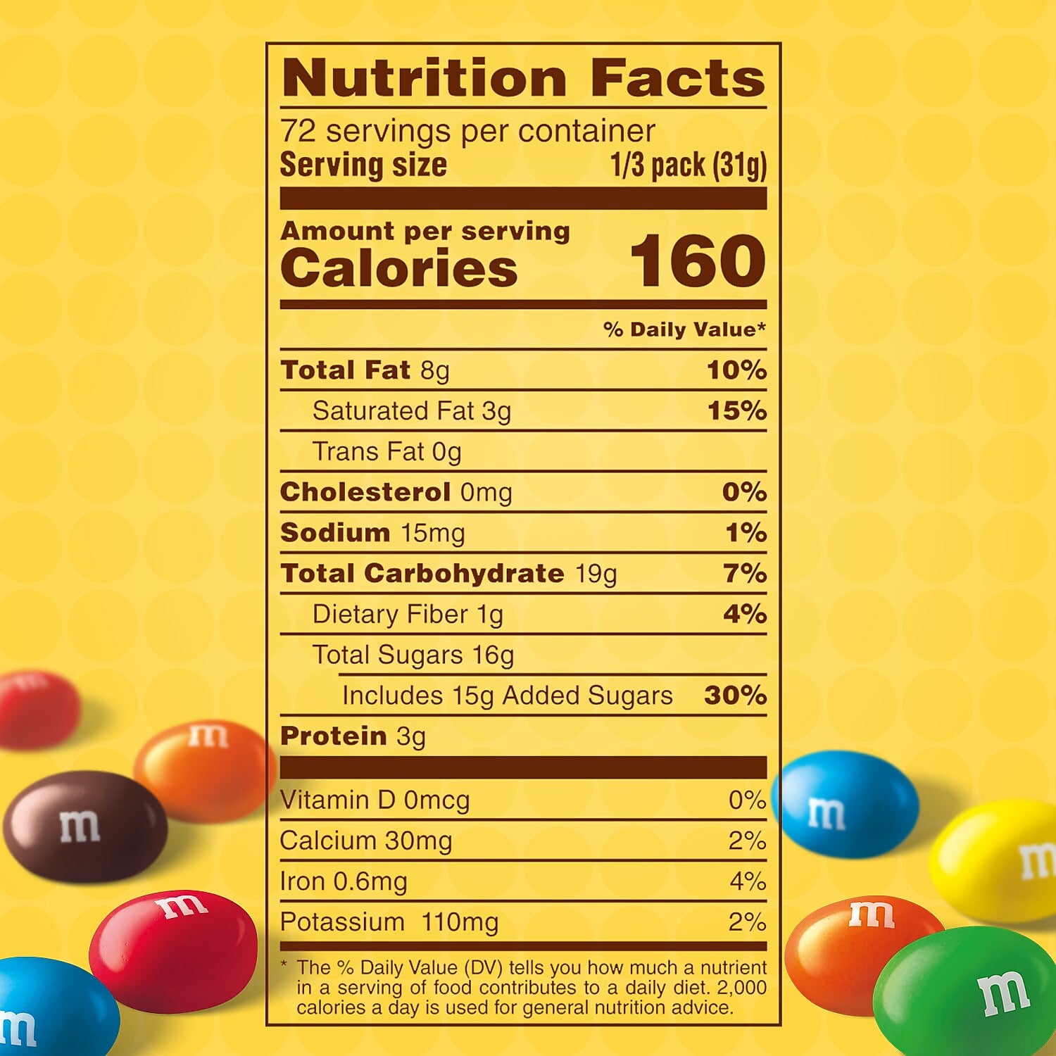 M&M's Sharing Size Peanut Milk Chocolate Pieces, 3.27 oz., 24/Box