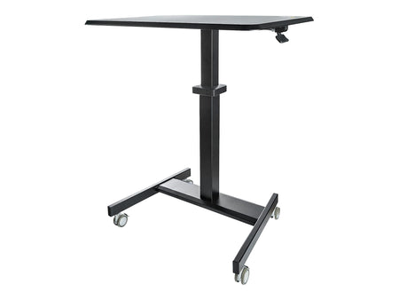 Mobile Standing Desk - Portable Sit-Stand Ergonomic Height Adjustable Cart on Wheels - Rolling Computer/Laptop Workstation