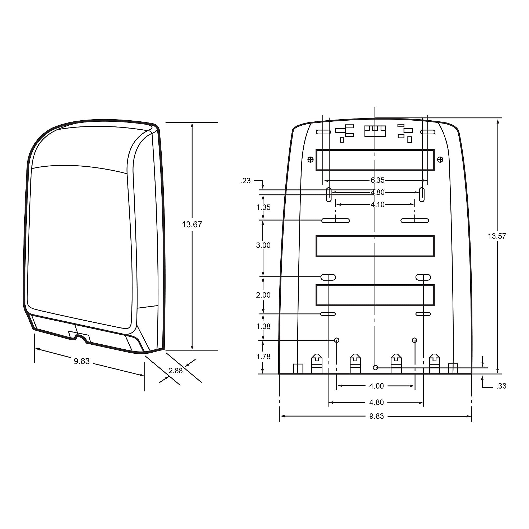 MOD® Slimfold™ Folded Paper Towel Dispenser, White, 9.83