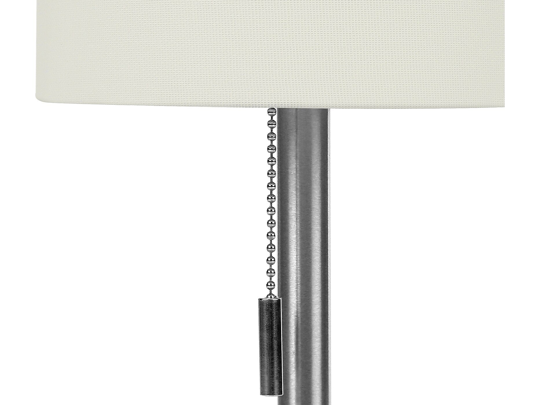 Monarch Specialties Inc. Incandescent Table Lamp, Nickel/Ivory, 2/Set