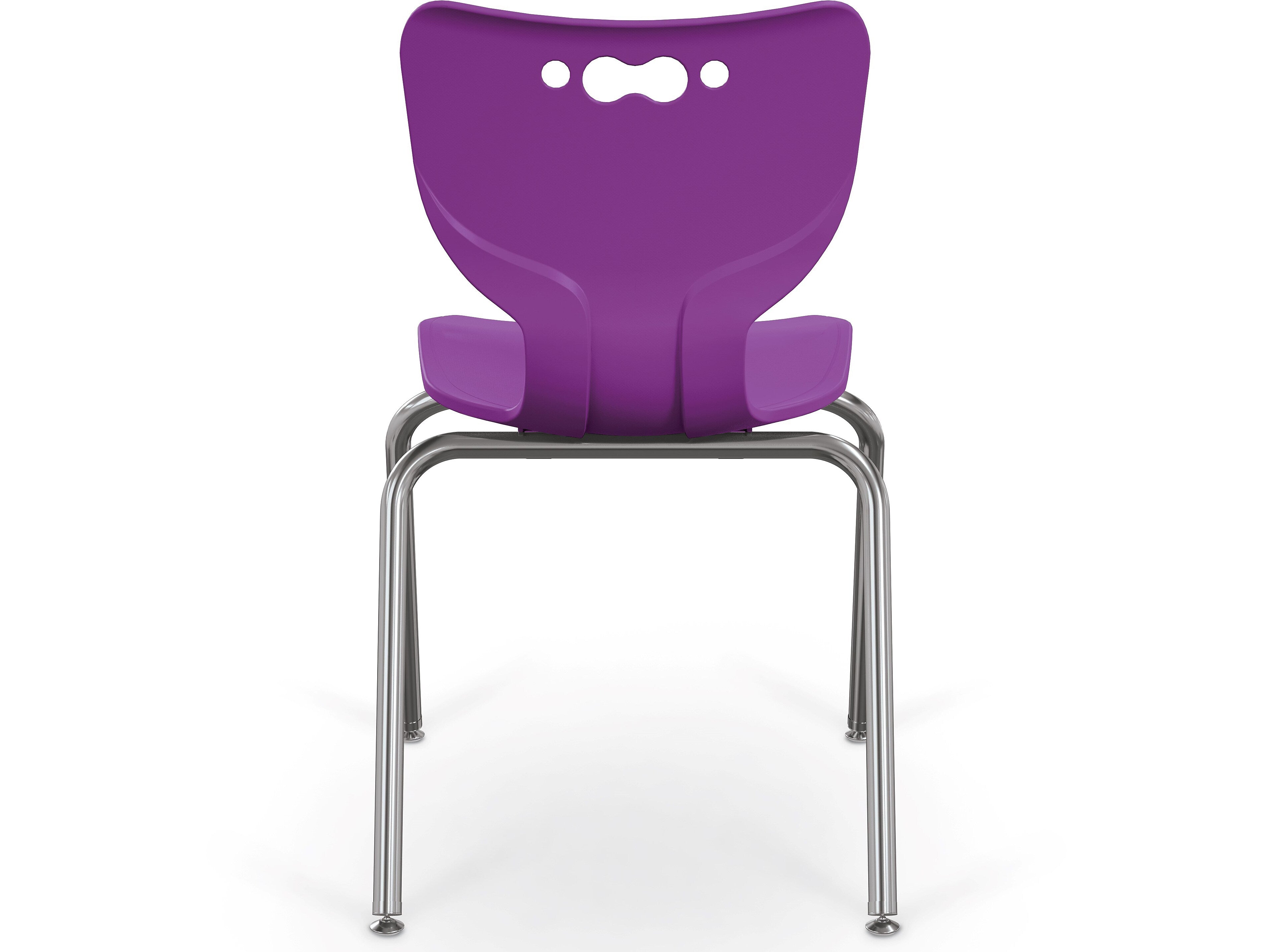 MooreCo Hierarchy 4-Leg Plastic School Chair, Purple