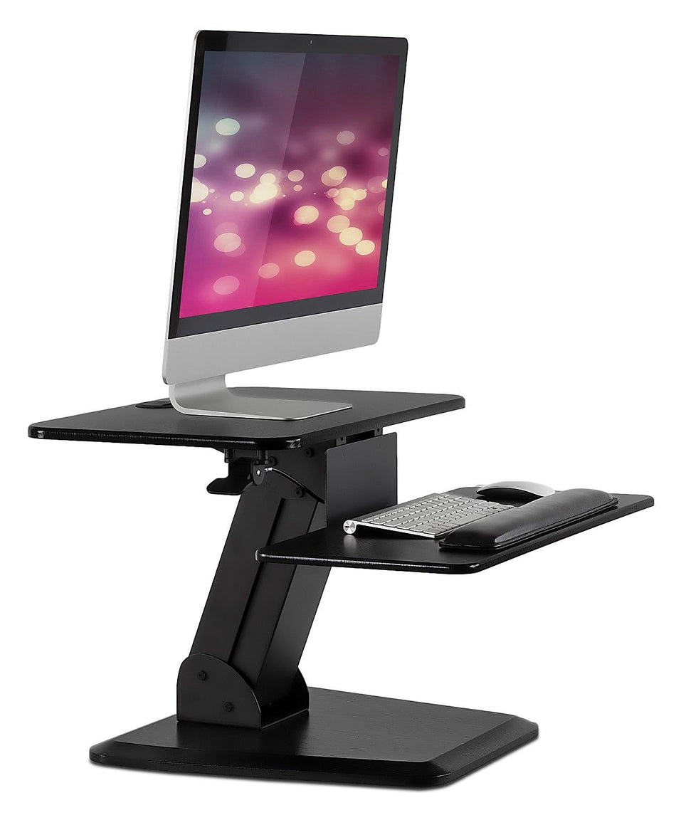 Mount-It! 23"W Manual Adjustable Standing Desk Converter, Black