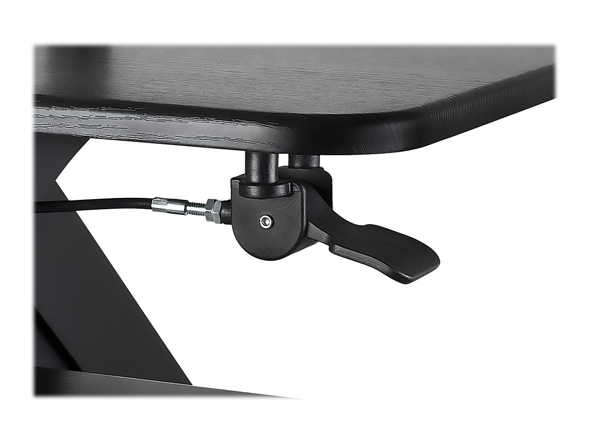 Mount-It! 24"W Manual Adjustable Standing Desk Converter with Dual Monitor Mount, Black