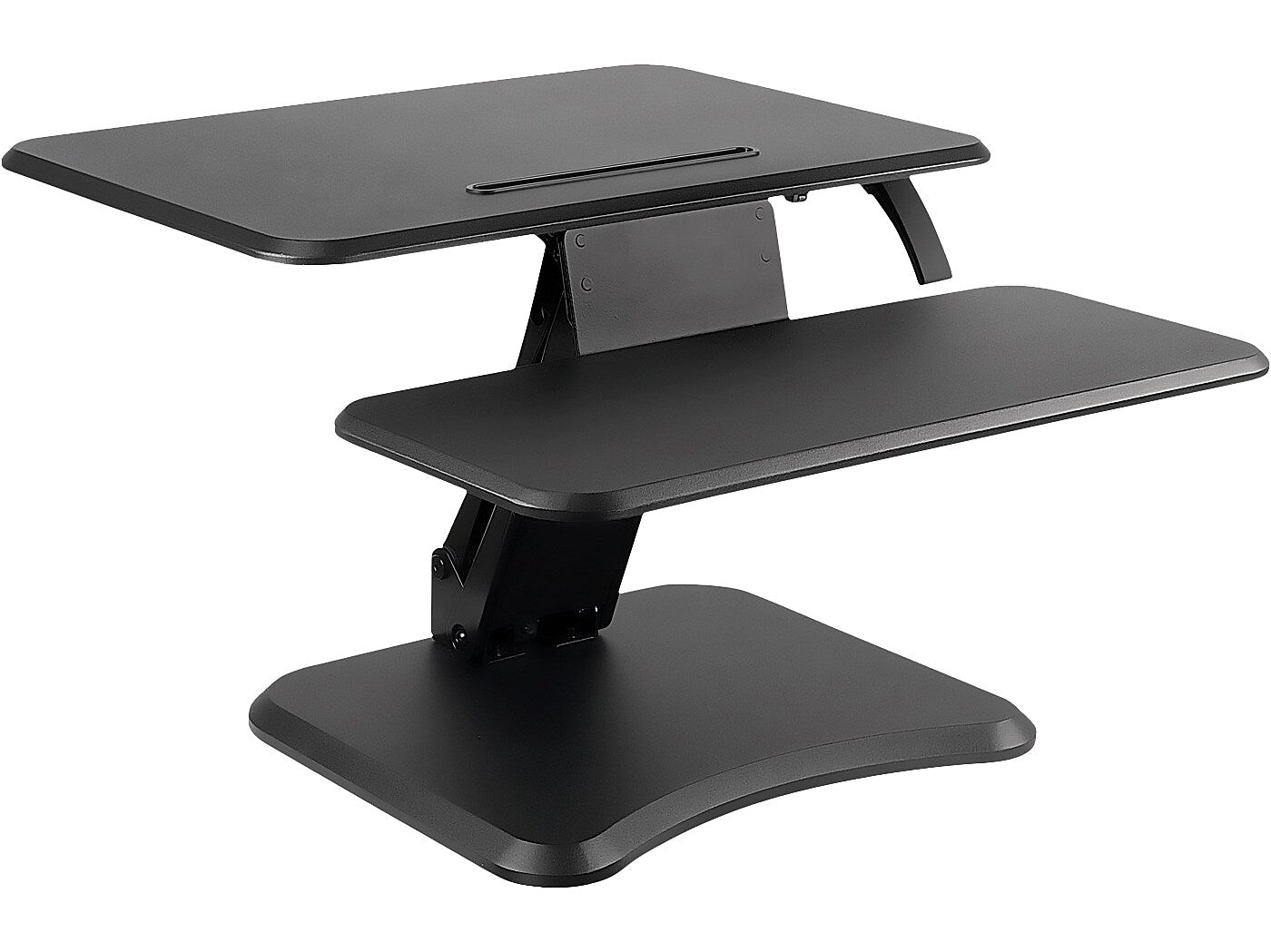 Mount-It! 25"W Manual Adjustable Standing Desk Converter, Black