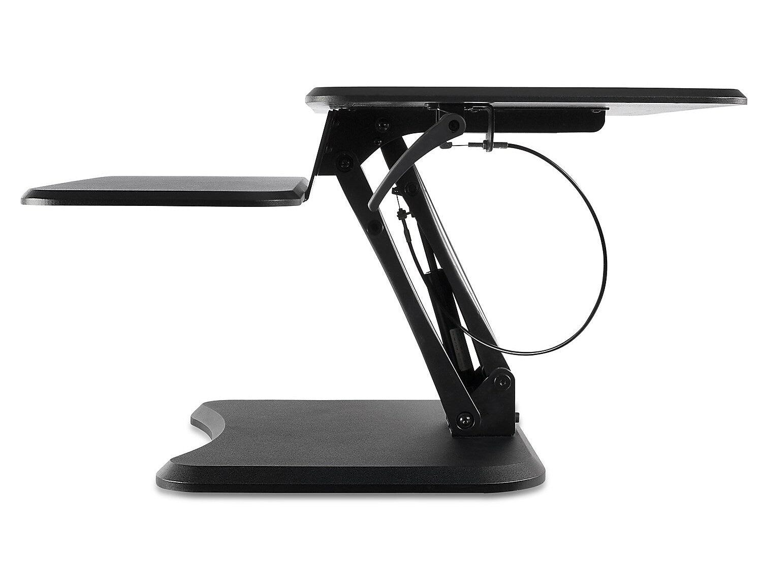 Mount-It! 25"W Manual Adjustable Standing Desk Converter, Black