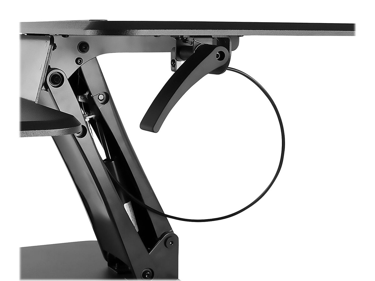 Mount-It! 25"W Manual Adjustable Standing Desk Converter, Black