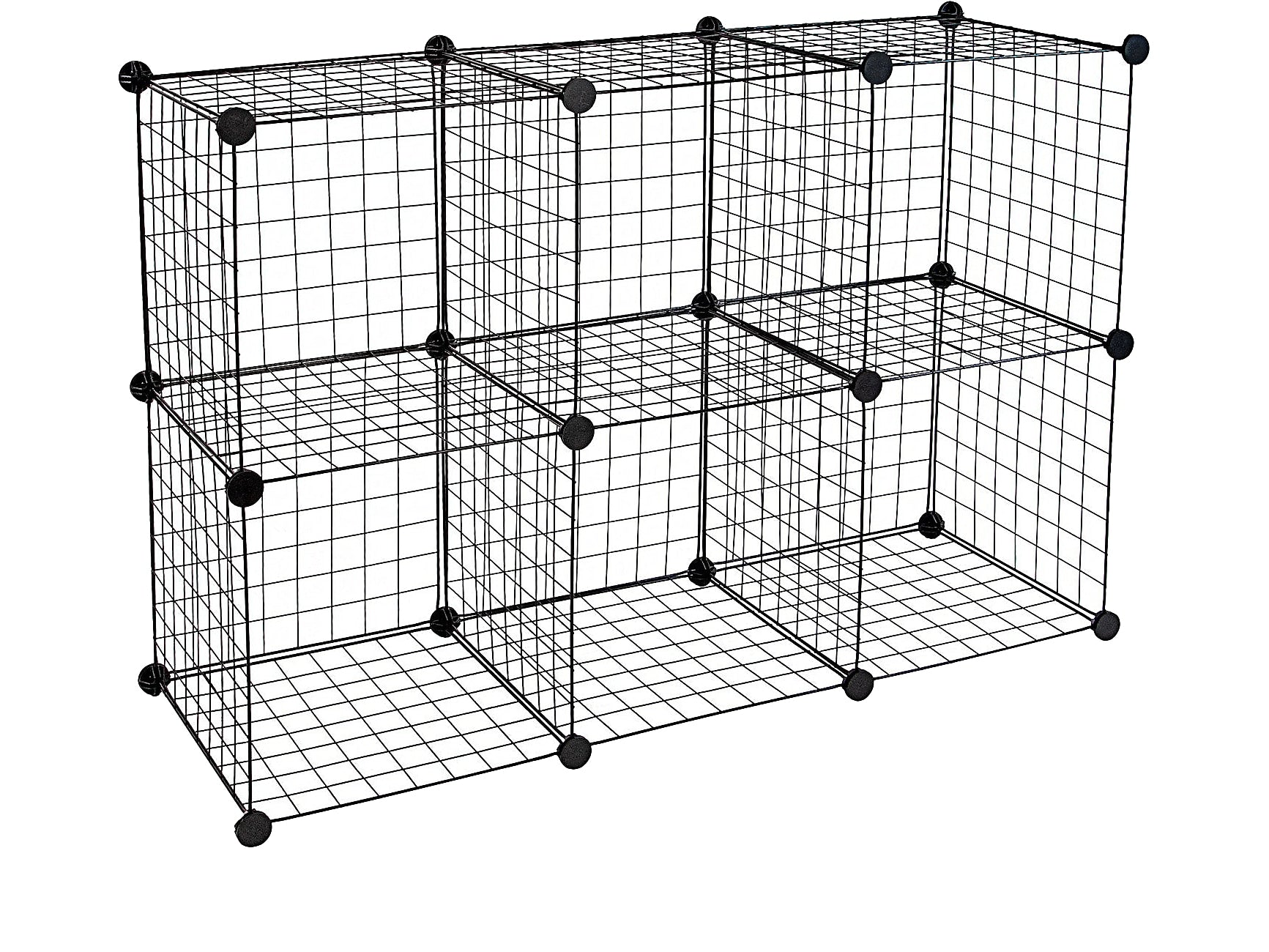 Mount-It! 28" x 42" 6-Cube Storage Organizer, Black