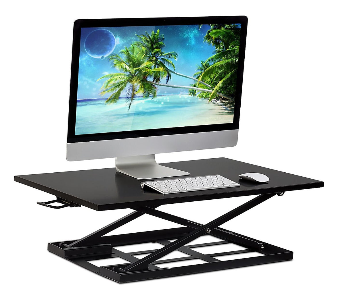 Mount-It! 32"W Manual Adjustable Standing Desk Converter, Black