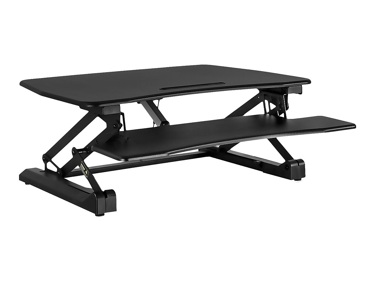 Mount-It! 36"W Electric Adjustable Standing Desk Converter with USB Charging Port, Black