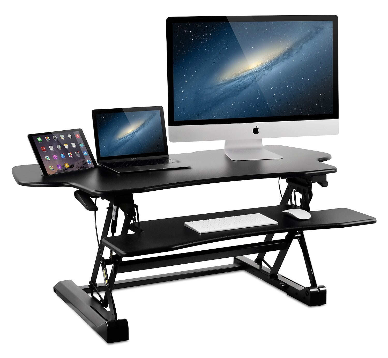 Mount-It! 49"W Manual Adjustable Standing Desk Converter, Black