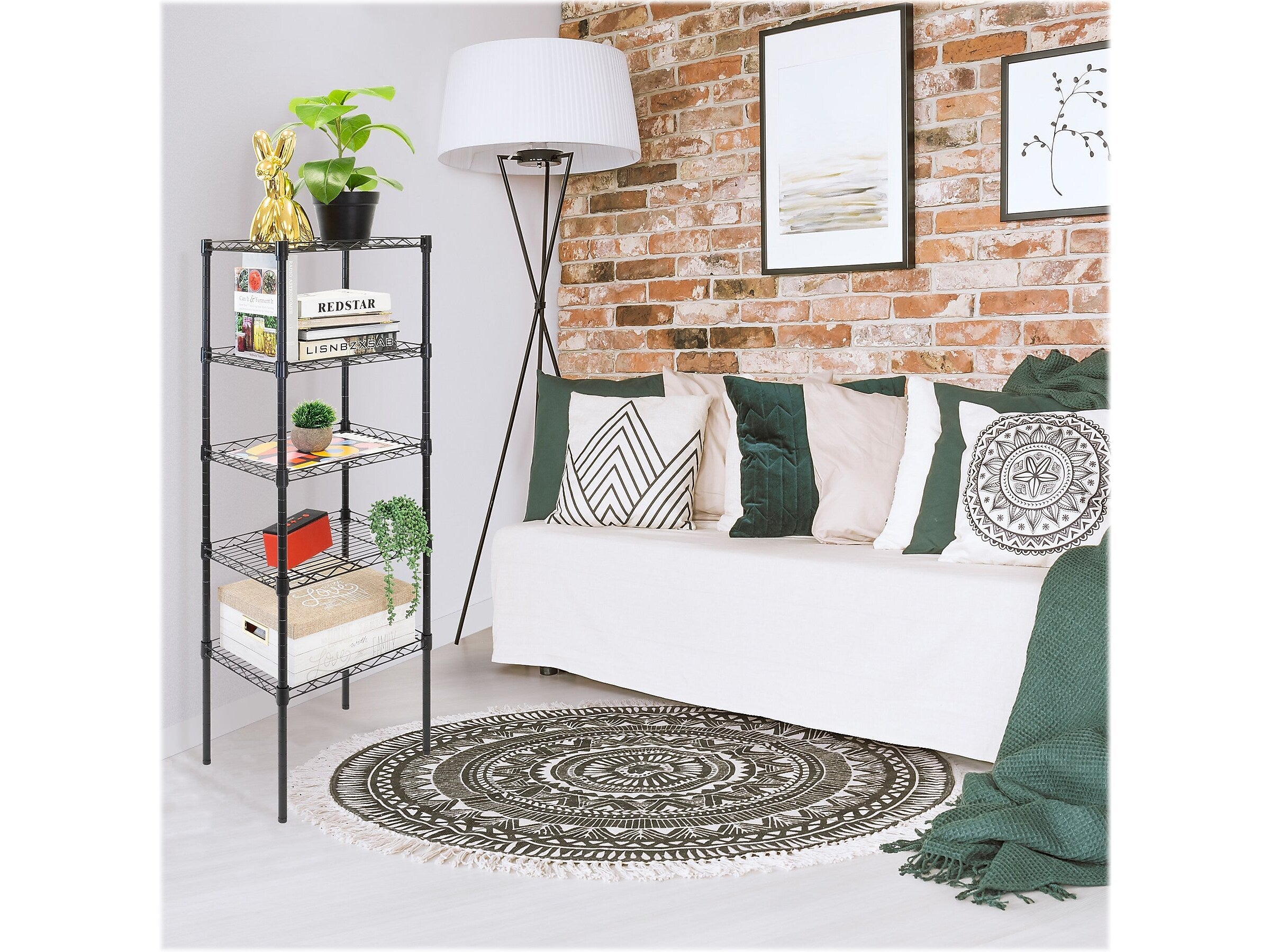 Mount-It! 5-Tier Metal Shelving Unit, 17