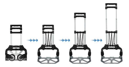 Mount-It! Folding Hand Truck and Dolly, 165 lbs., Silver/Black