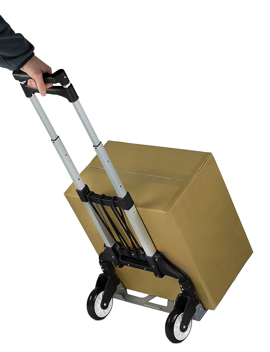 Mount-It! Folding Hand Truck and Dolly, 165 lbs., Silver/Black