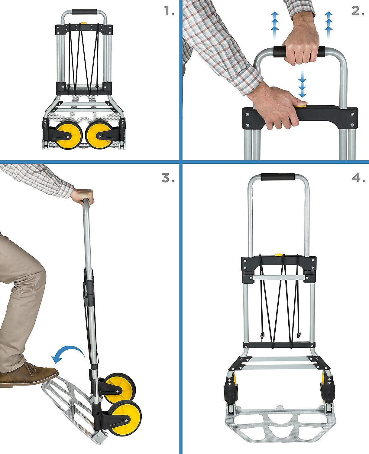 Mount-It! Folding Hand Truck and Dolly, 264 Lb Capacity