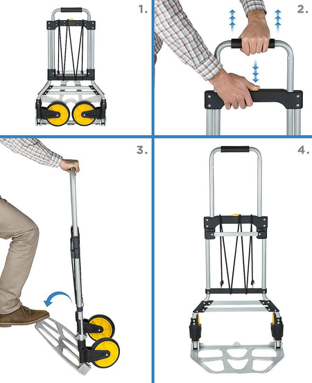 Mount-It! Folding Hand Truck and Dolly, 264 Lb Capacity