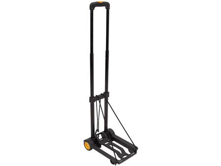 Mount-It! Folding Luggage Cart and Dolly, 77 lb. Capacity, Black/Yellow