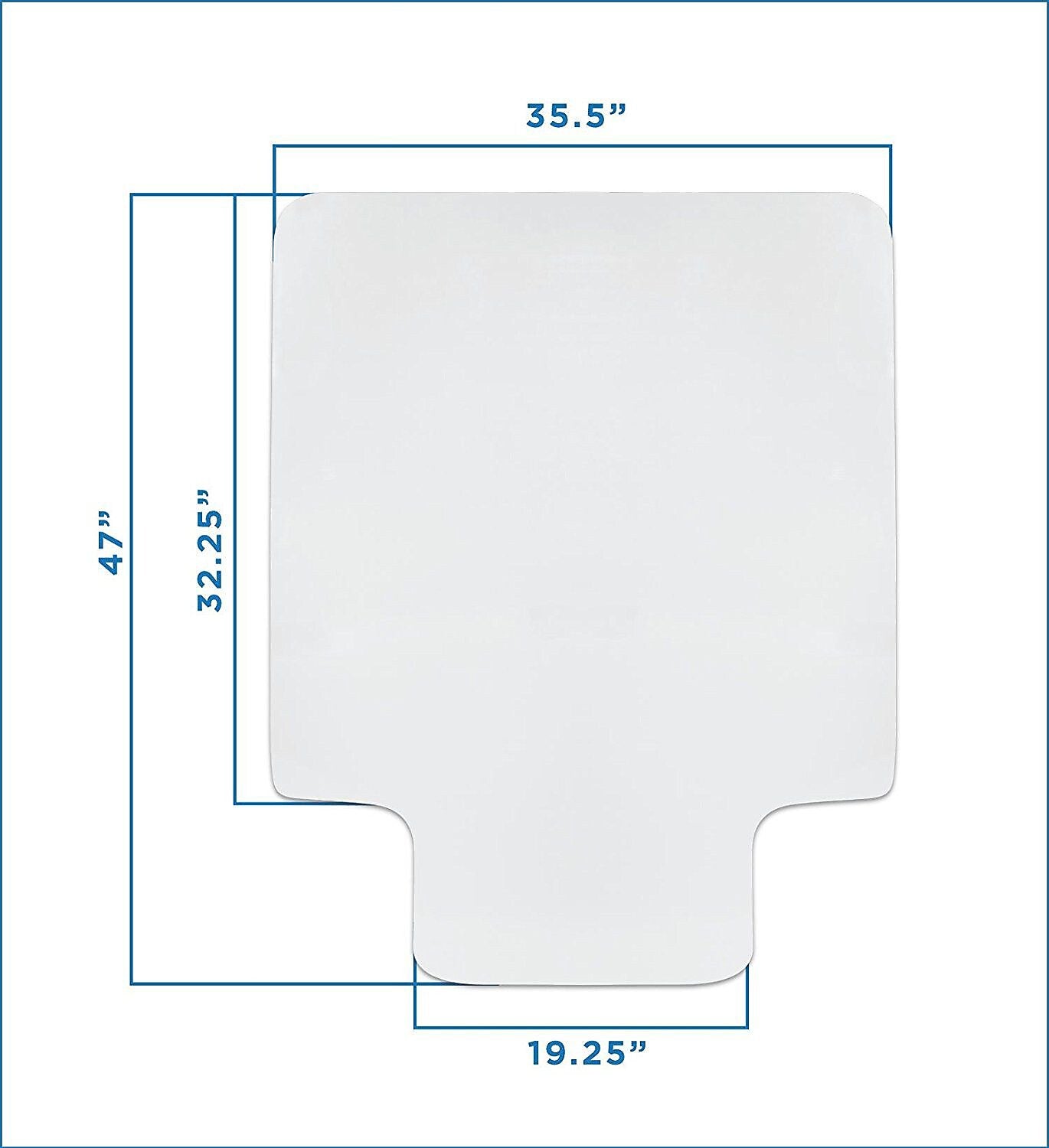 Mount-It! Hard Floor Chair Mat with Lip, 35.5