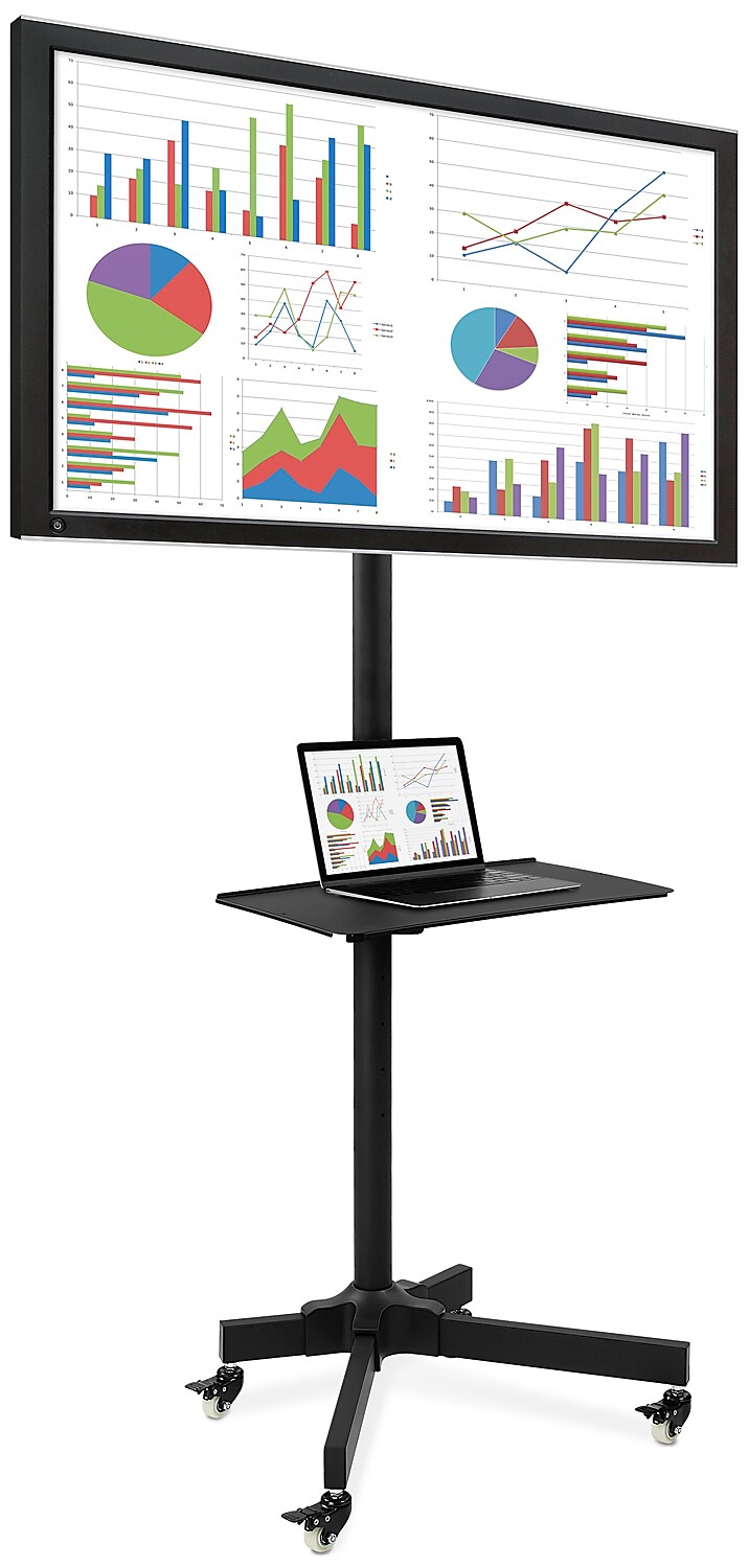 Mount-It! Metal Pedestal TV Stand, Screens up to 55