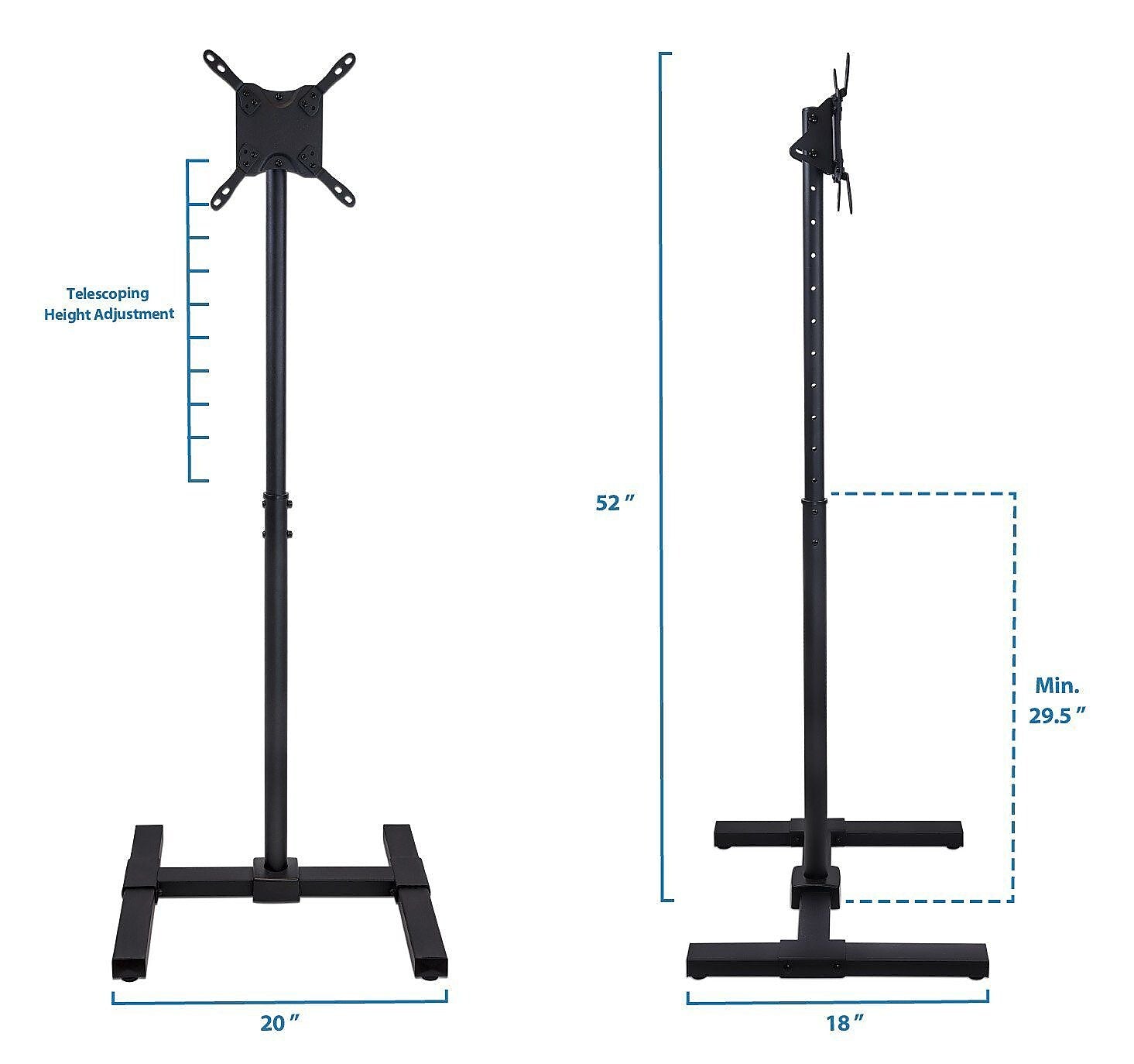 Mount-It! Pedestal TV Stand, Screens up to 42