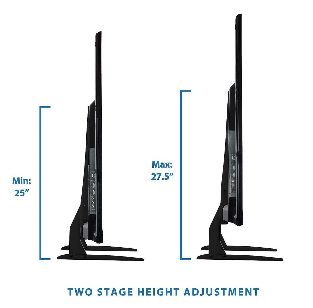 Mount-It! Pedestal TV Stand, Screens up to 60", Black