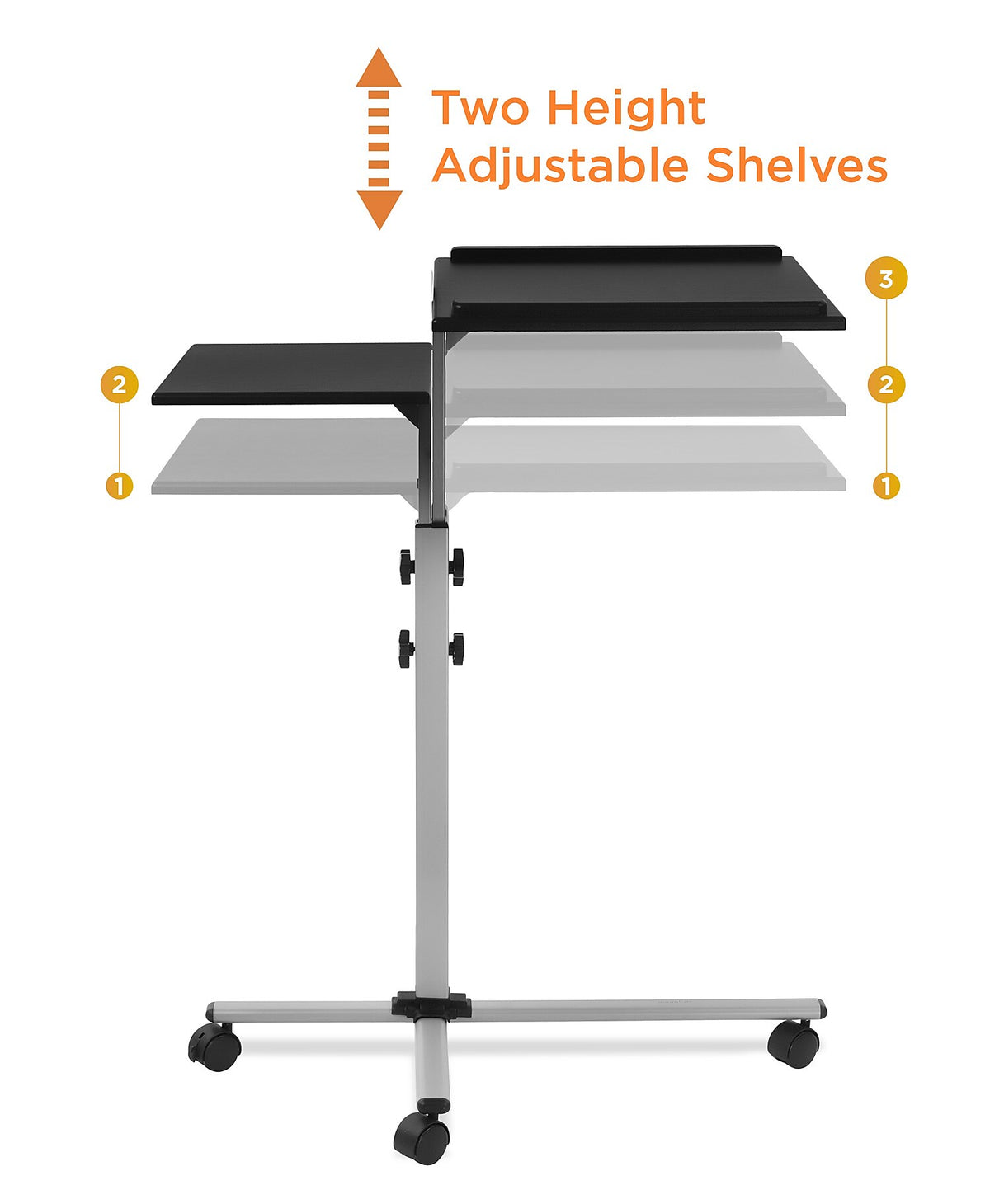 Mount-It! Rolling Adjustable Laptop Tray and Projector Cart