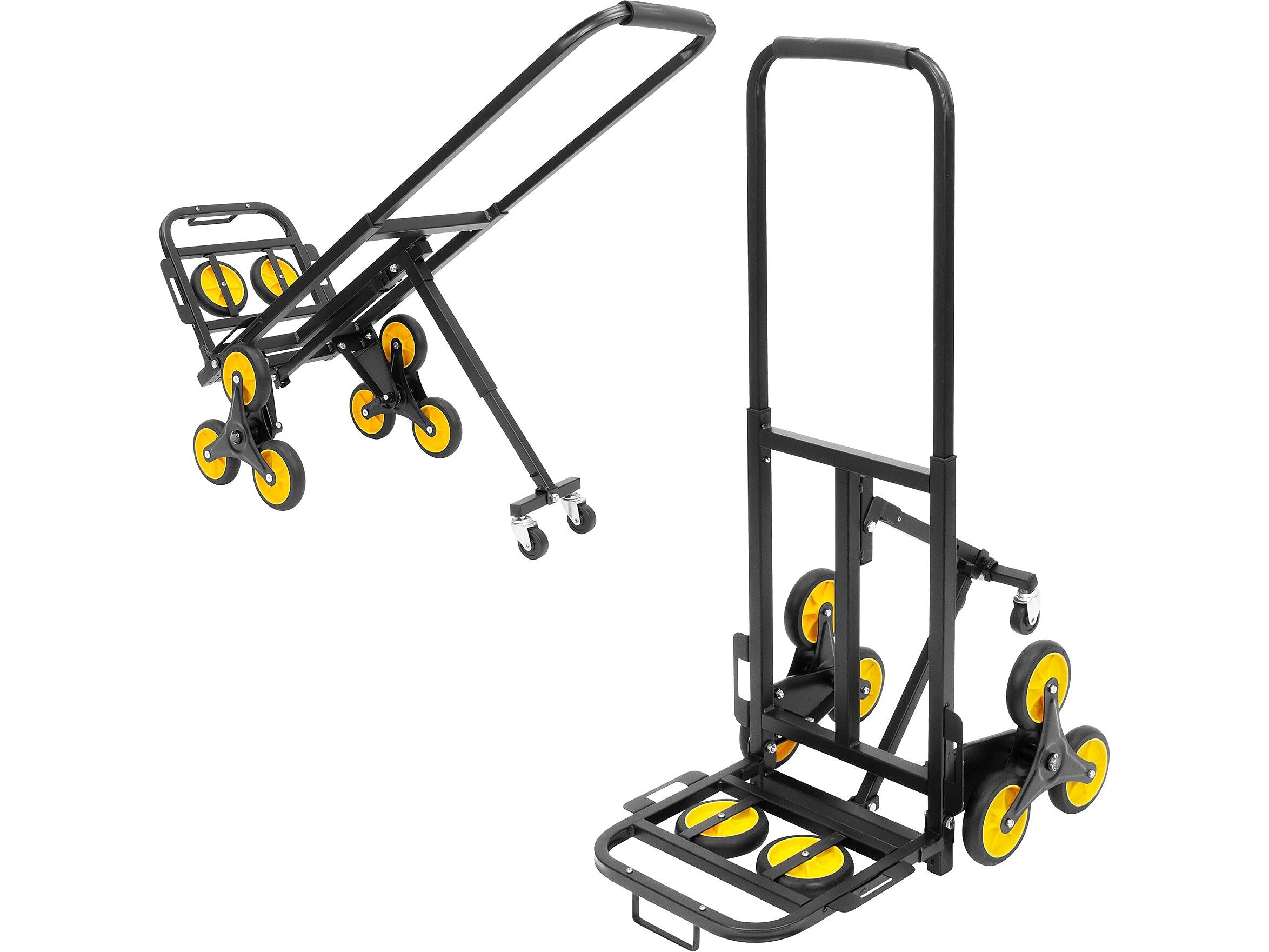 Mount-It! Stair Climber Hand Truck, 330 lb. Capacity, Black/Yellow