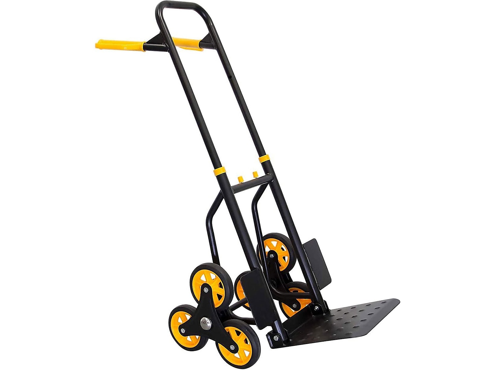 Mount-It! Stair Climber Hand Truck and Dolly, 264 lb. Capacity, Black/Yellow