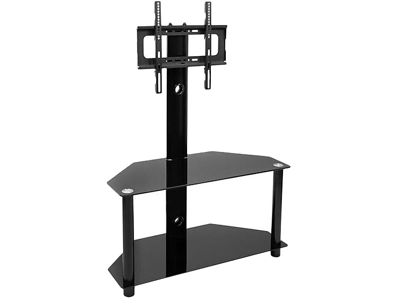 Mount-It! Steel Pedestal TV Stand, Screens up to 55", Black