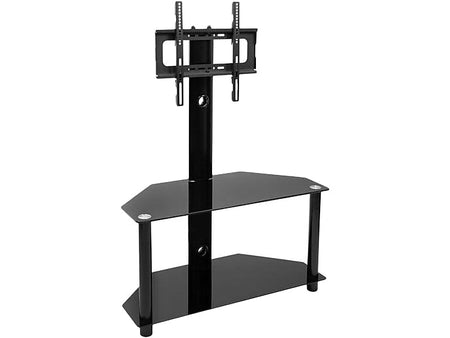 Mount-It! Steel Pedestal TV Stand, Screens up to 55", Black