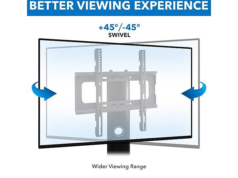 Mount-It! Steel Pedestal TV Stand, Screens up to 55